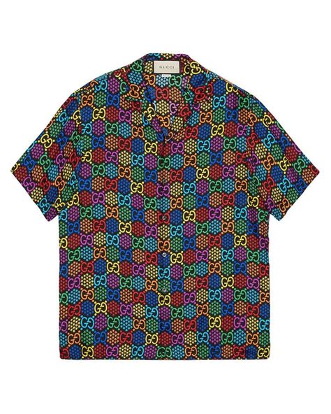 gucci gg psychedelic bowling shirt